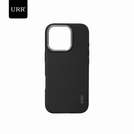Чехол Leather Case URR Black MagSafe на iPhone 16 Pro Max