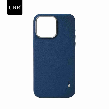 Чехол Leather Case URR Blue MagSafe на iPhone 15 Pro Max