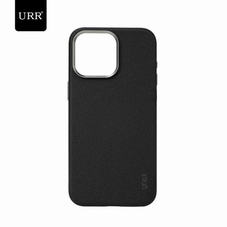Чехол Leather Case URR Black MagSafe на iPhone 15 Pro Max