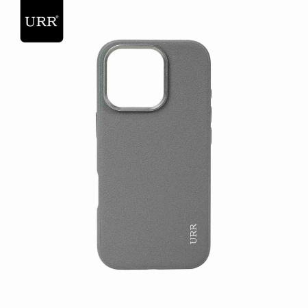 Чехол Leather Case URR Gray MagSafe на iPhone 16 Pro